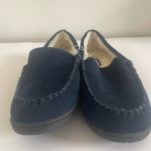 Bleu Navy Lands’End Slippers Size 10. - Picture 7 of 7